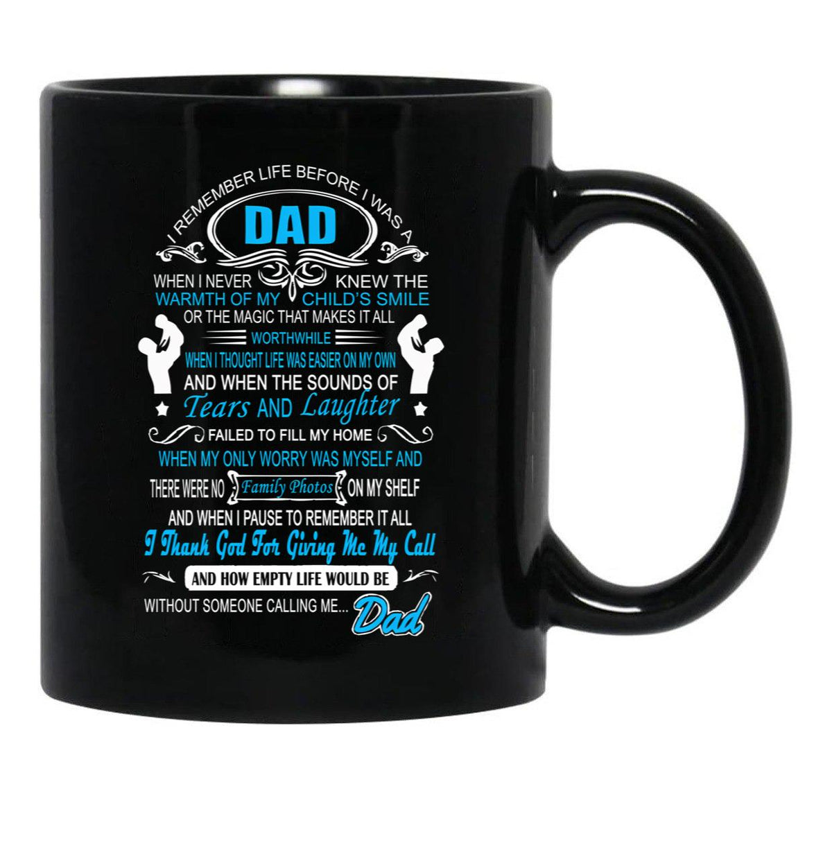 I Love My Dad T Black Gift Coffee Mug - Black