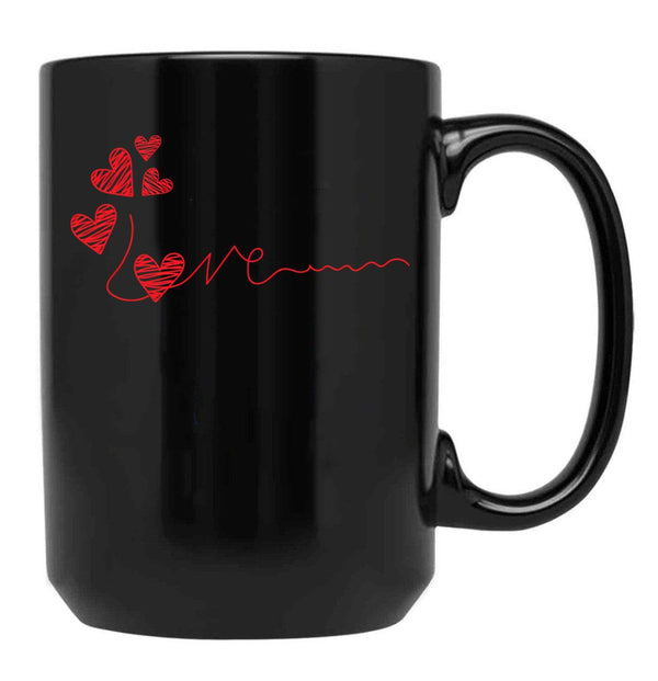I Love You More Black Gift Coffee Mug - Black