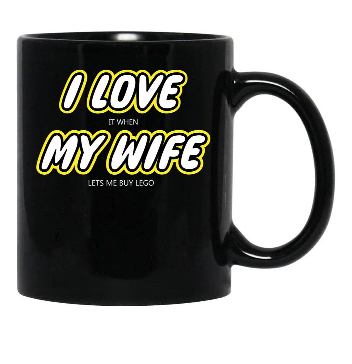 I Love Black Coffee Mug - Black