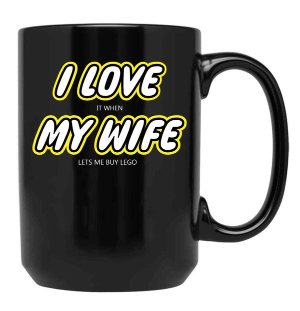 I Love Black Gift Coffee Mug - Black