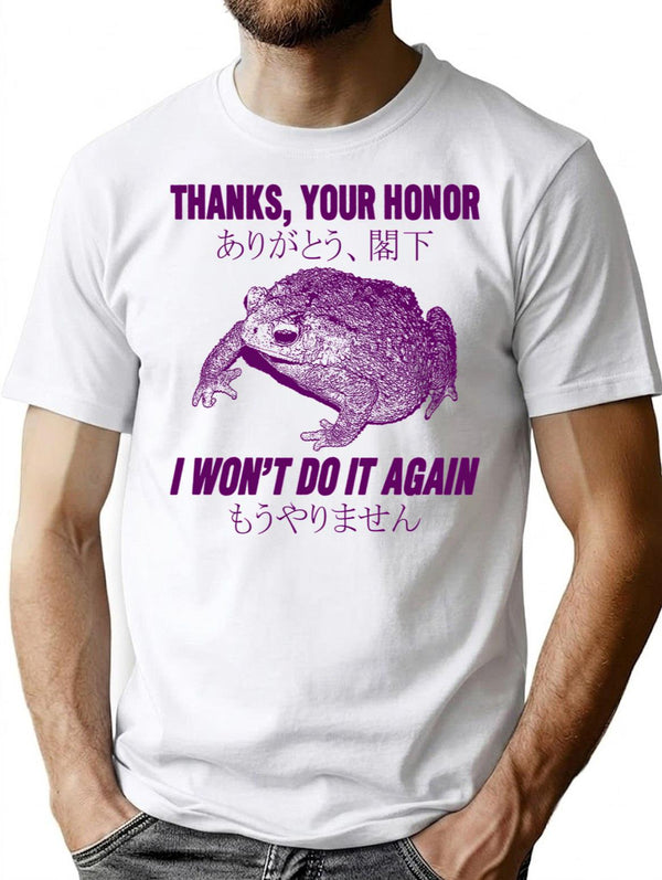 I Won't Do It Again Frog T-Shirt - White