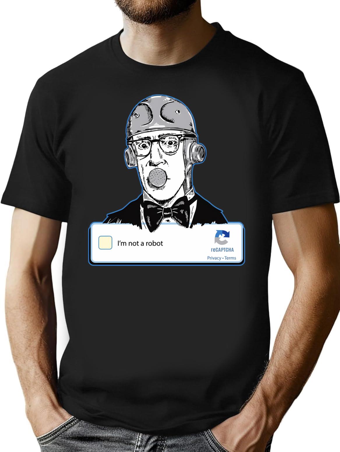 Im Not A Robot Sleeper Captcha Log In T-Shirt for Men & Women, T-Shirts Graphic Tee - Black