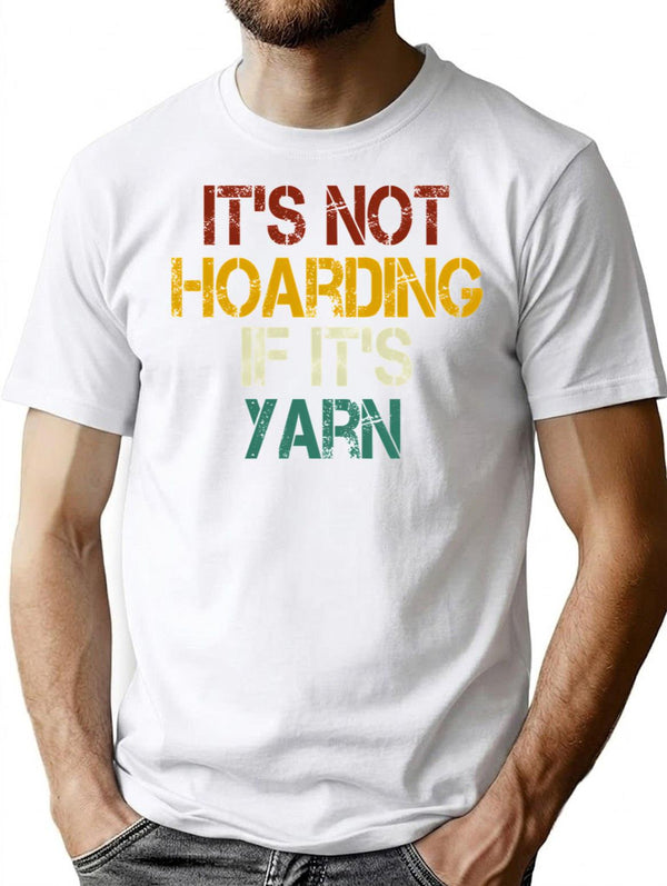 It's Not Hoarding If It's Yarn Crochet Gift Funny Crochet Crochet Lover Gift Crocheting Tees Crochet Lover Crocheting Gift Crochet Gift For Womens Vintage Style - White