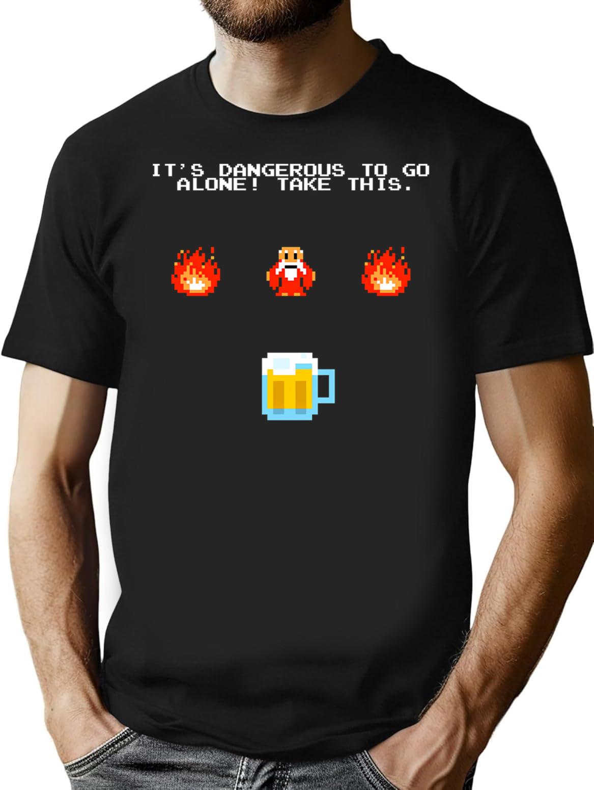 Its Dengerous To Go Without Beer T-Shirt - Black