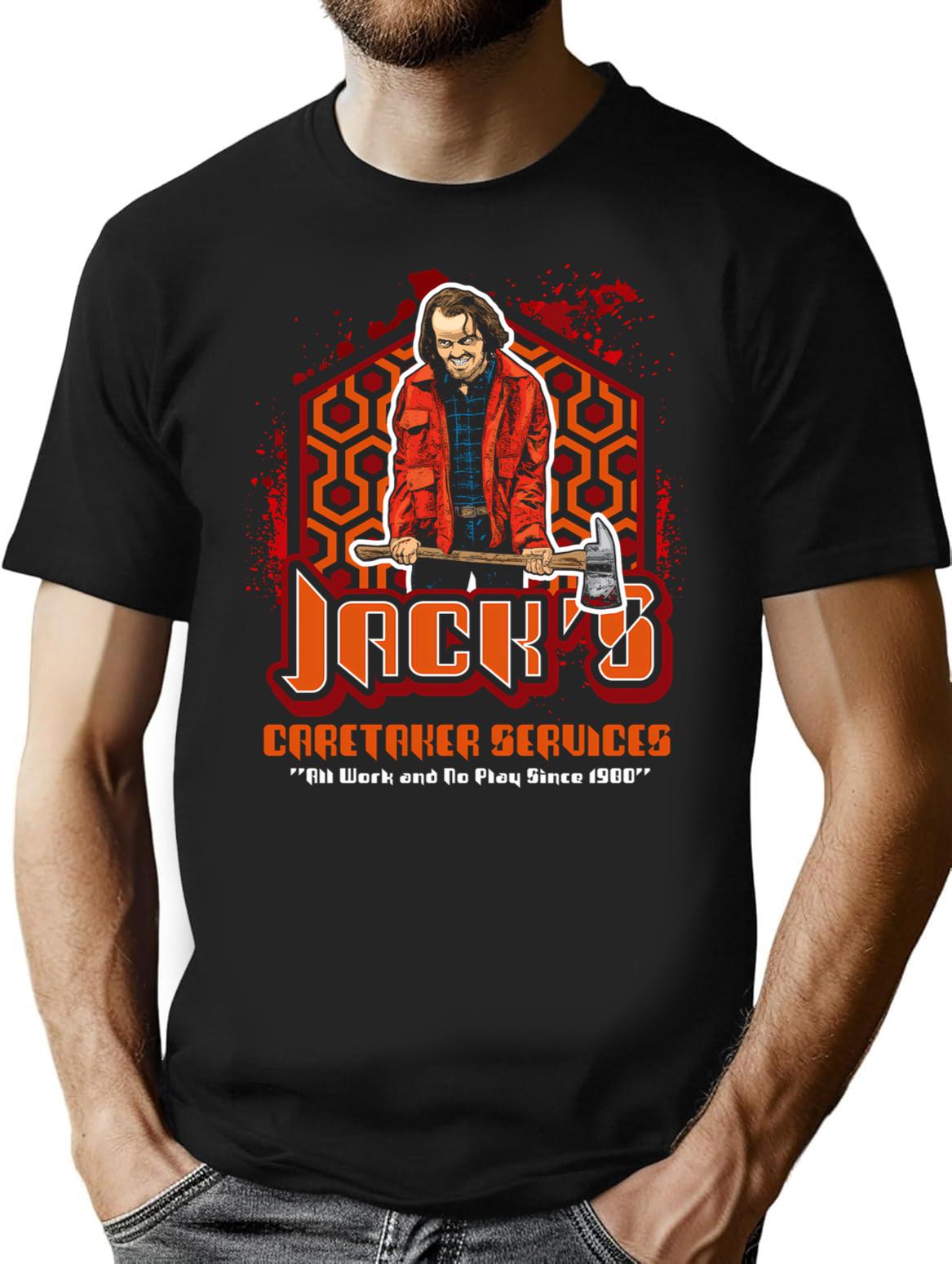 Jack'S Caretaker Service T-Shirt for Men & Women, T-Shirts Graphic Tee - Black