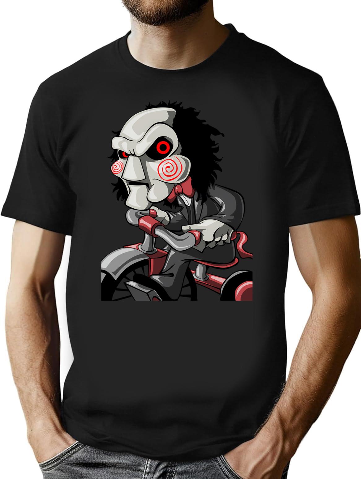 Jigsaw T-Shirt for Men & Women, T-Shirts Graphic Tee - Black