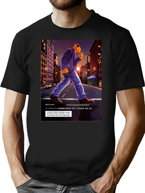 Joe Camel Lone T-Shirt - Retro Graphic Tee for Men & Women - Black