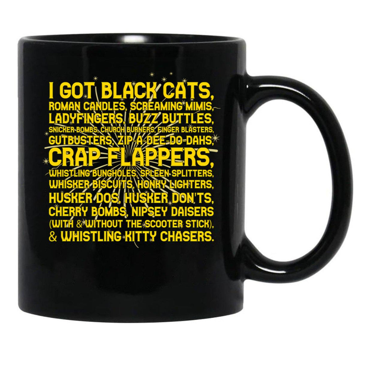 Joe Dirt Got Black Cats Black Coffee Mug - Black