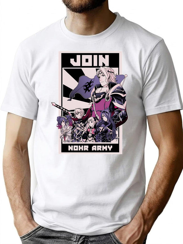 Join Nohr T-Shirt - Retro Graphic Tee for Men & Women - White