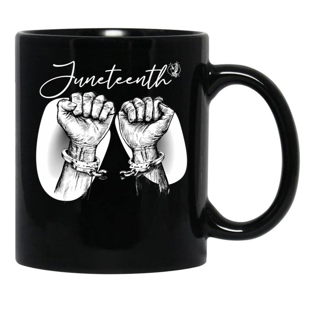 Juneteenth Broken Handcuff Freedom Black Coffee Mug - Black