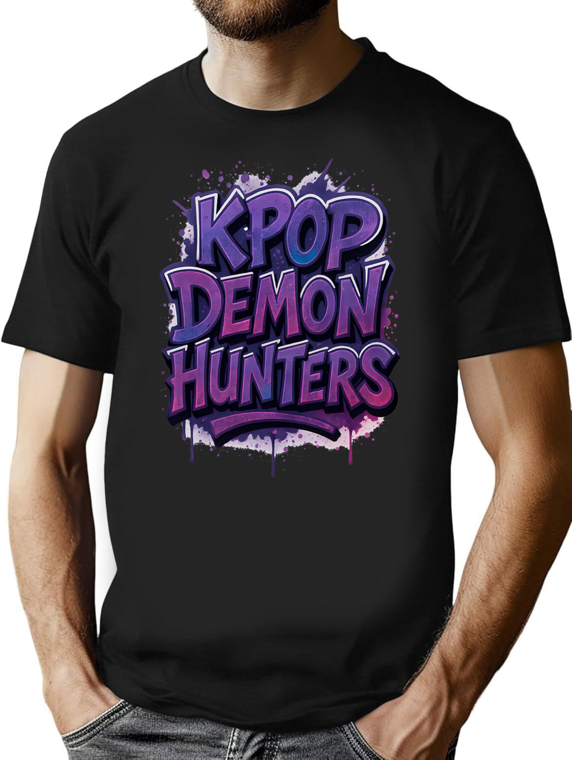 K-Pop Demon Hunters Art - 4 T-Shirt for Men & Women, T-Shirts Graphic Tee - Black