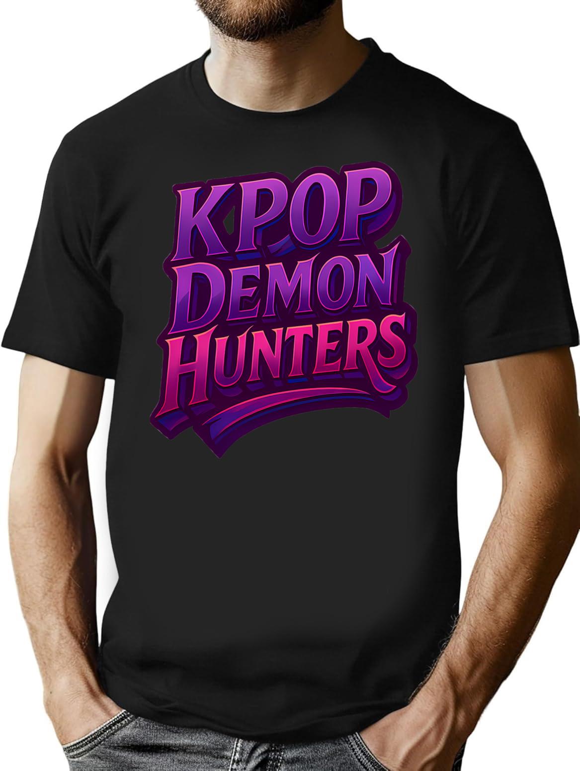 K-Pop Demon Hunters Art - 7 T-Shirt for Men & Women, T-Shirts Graphic Tee - Black