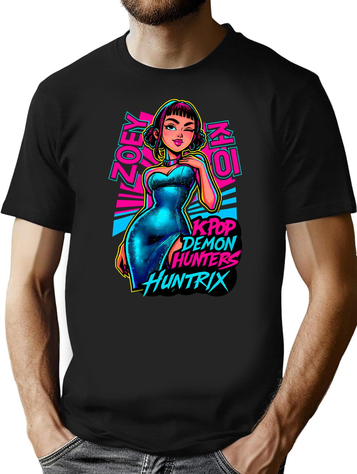 K-Pop Demon Hunters Art Zoey - 13 T-Shirt for Men & Women, T-Shirts Graphic Tee - Black