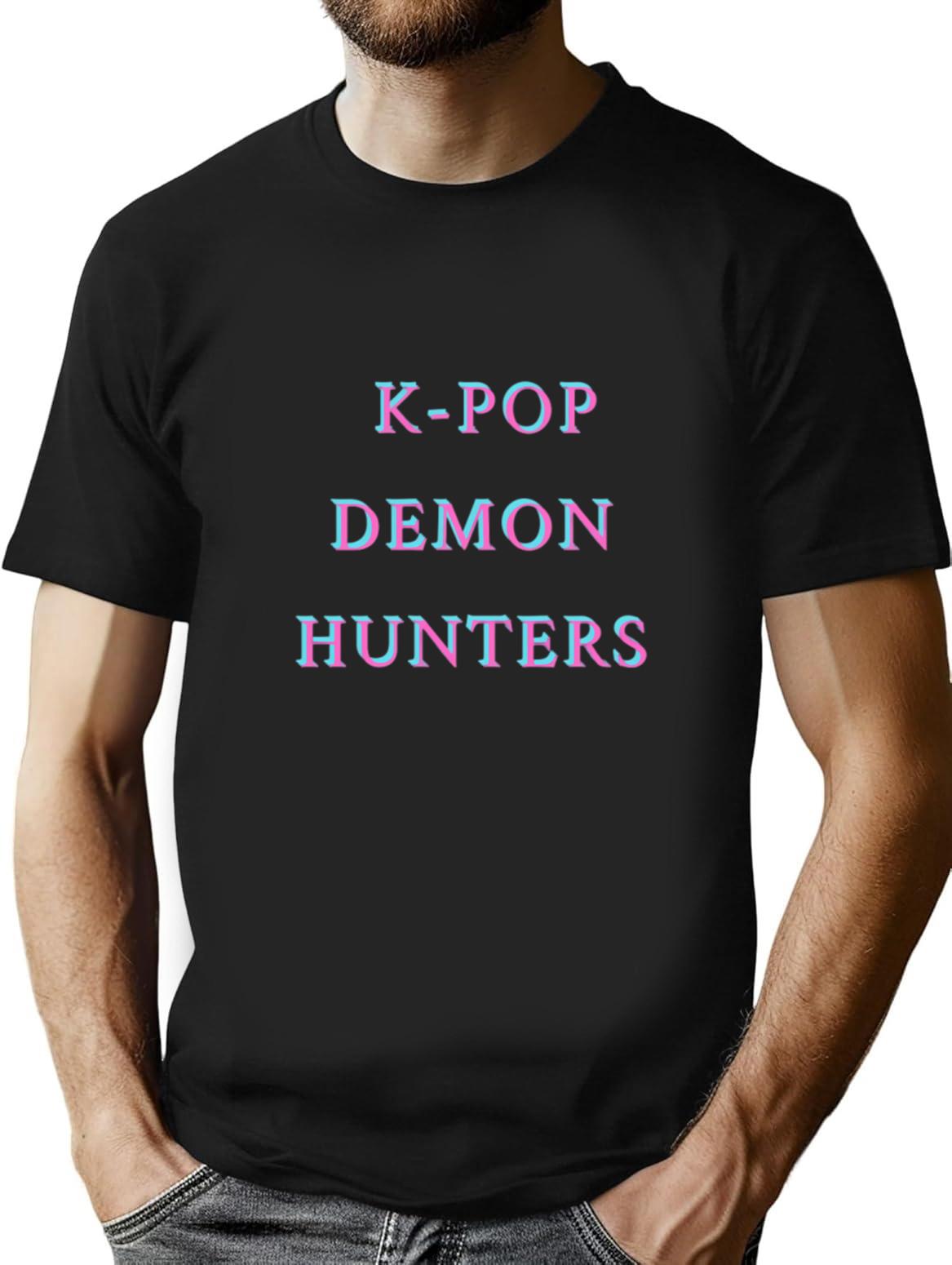 K-Pop Demon Hunters Premium T-Shirt T-Shirt for Men & Women, T-Shirts Graphic Tee - Black