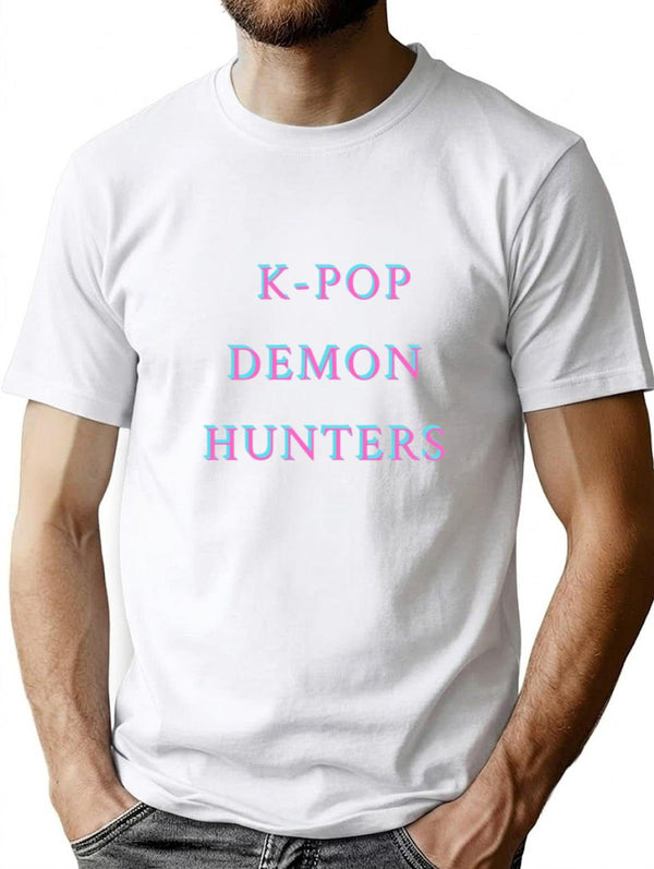 K-Pop Demon Hunters Premium T-Shirt T-Shirt for Men & Women, T-Shirts Graphic Tee - White