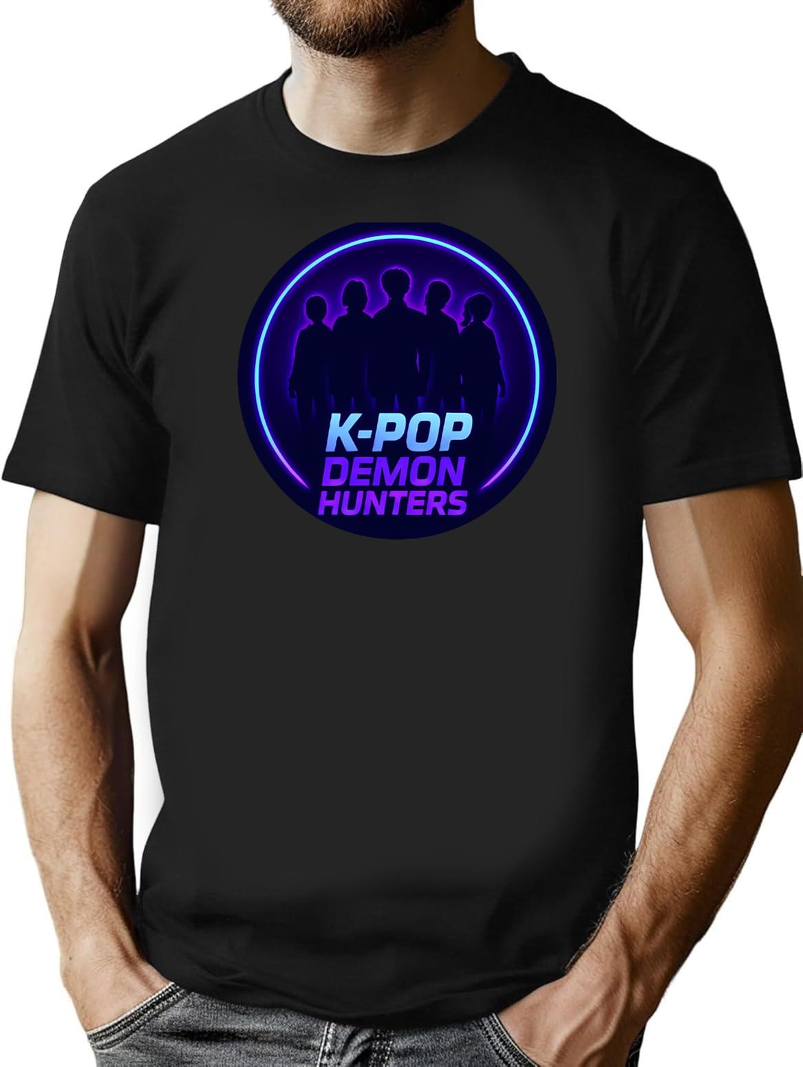 K-Pop Demon Hunters The Circle Of Protection Badge T-Shirt for Men & Women, T-Shirts Graphic Tee - Black