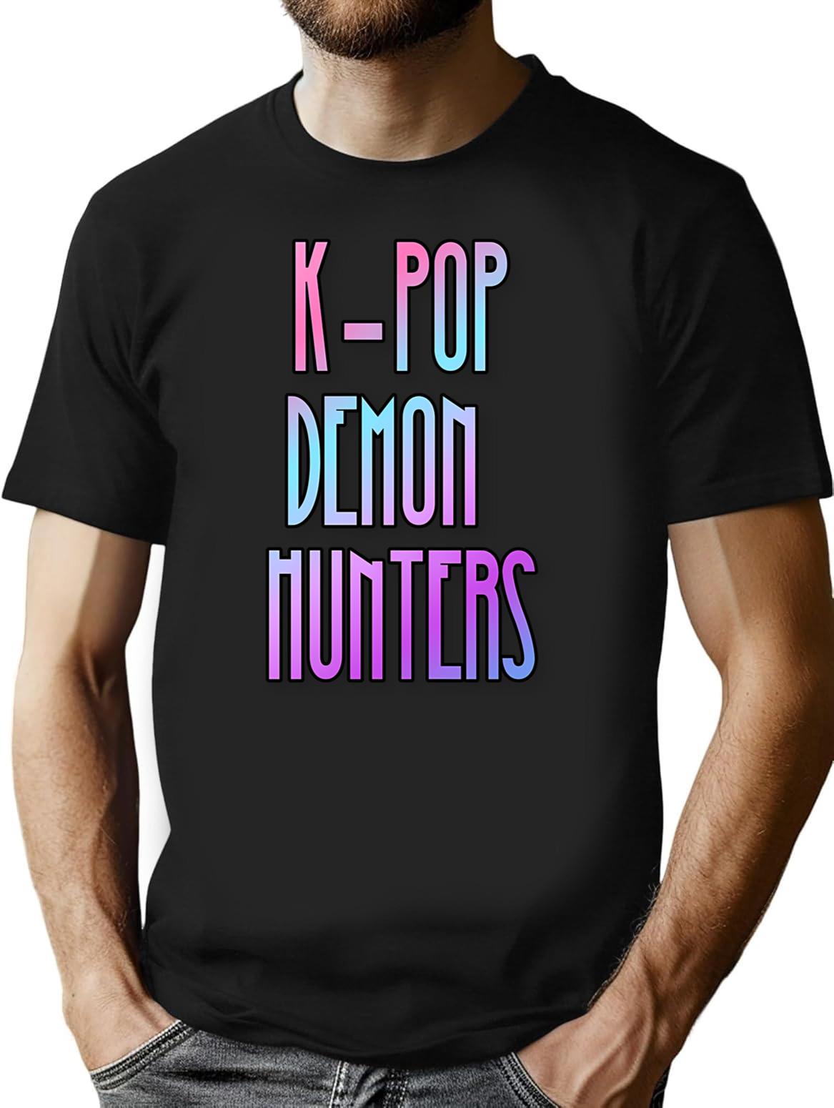 K-Pop Demon Hunters (11) T-Shirt for Men & Women, T-Shirts Graphic Tee - Black