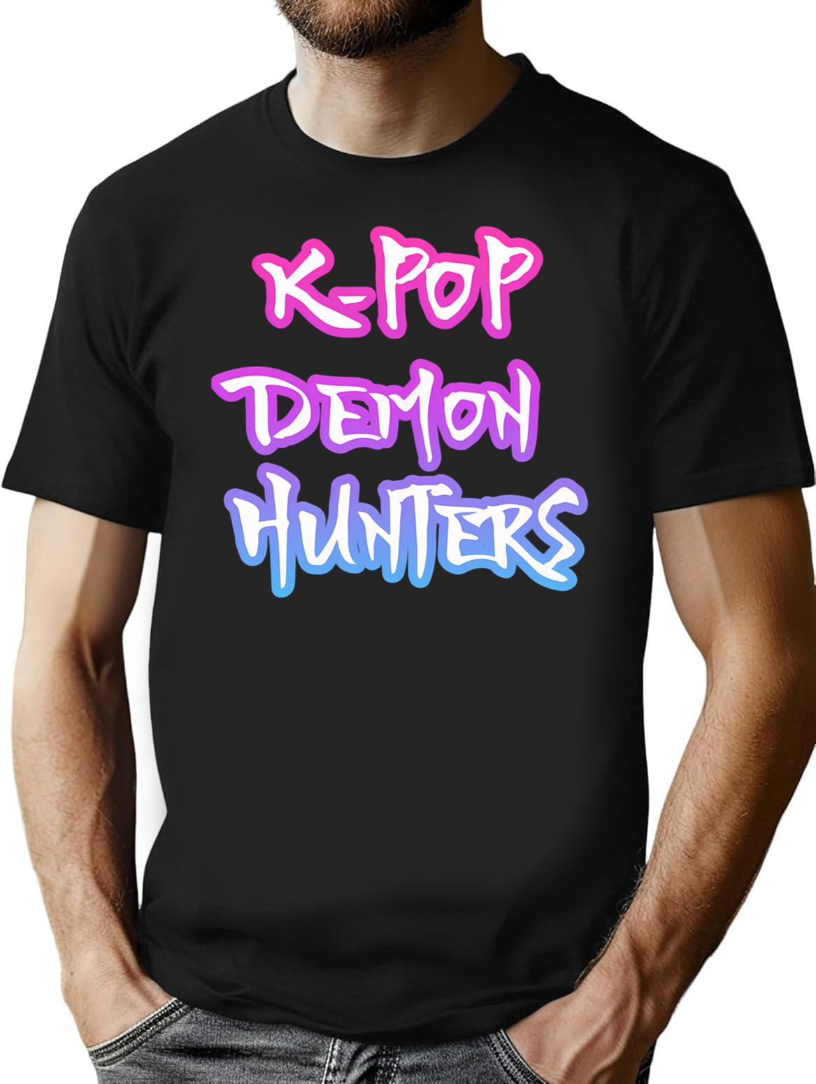 K-Pop Demon Hunters (3) T-Shirt for Men & Women, T-Shirts Graphic Tee - Black