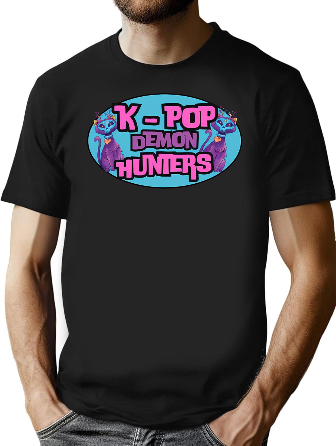 K-Pop Demon Hunters (9) T-Shirt for Men & Women, T-Shirts Graphic Tee - Black