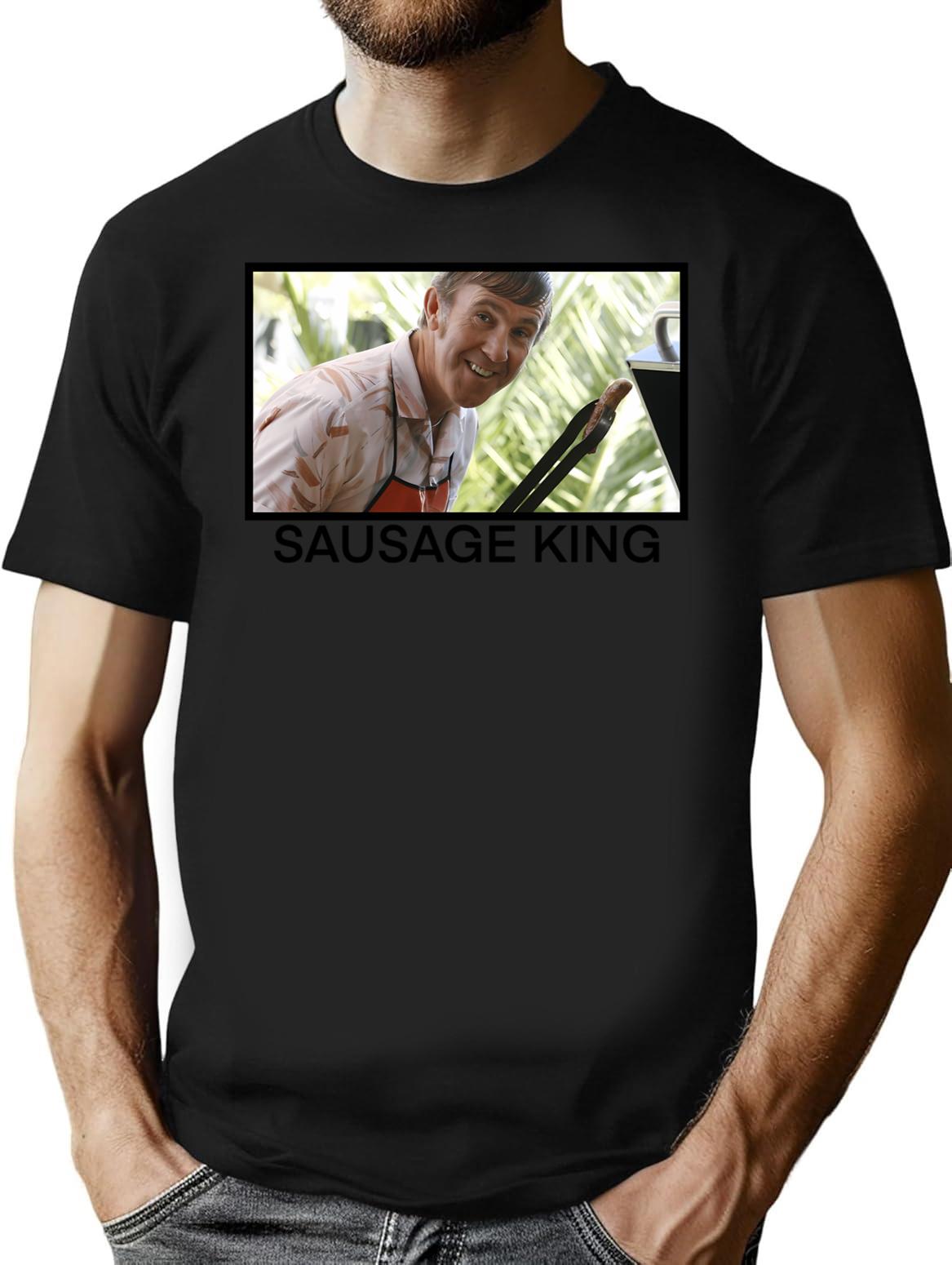 Kath And Kim Kel Knight Sausage King T-Shirt - Black