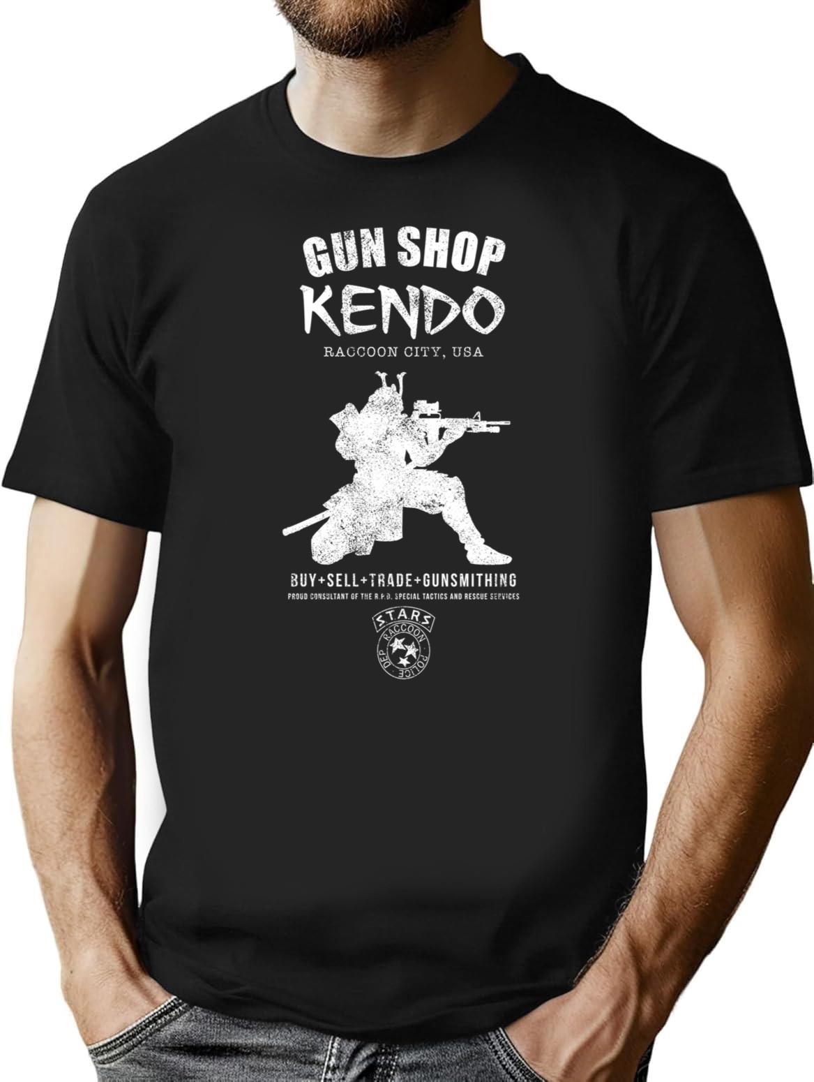 Kendo Gun Shop T-Shirt for Men & Women, T-Shirts Graphic Tee - Black