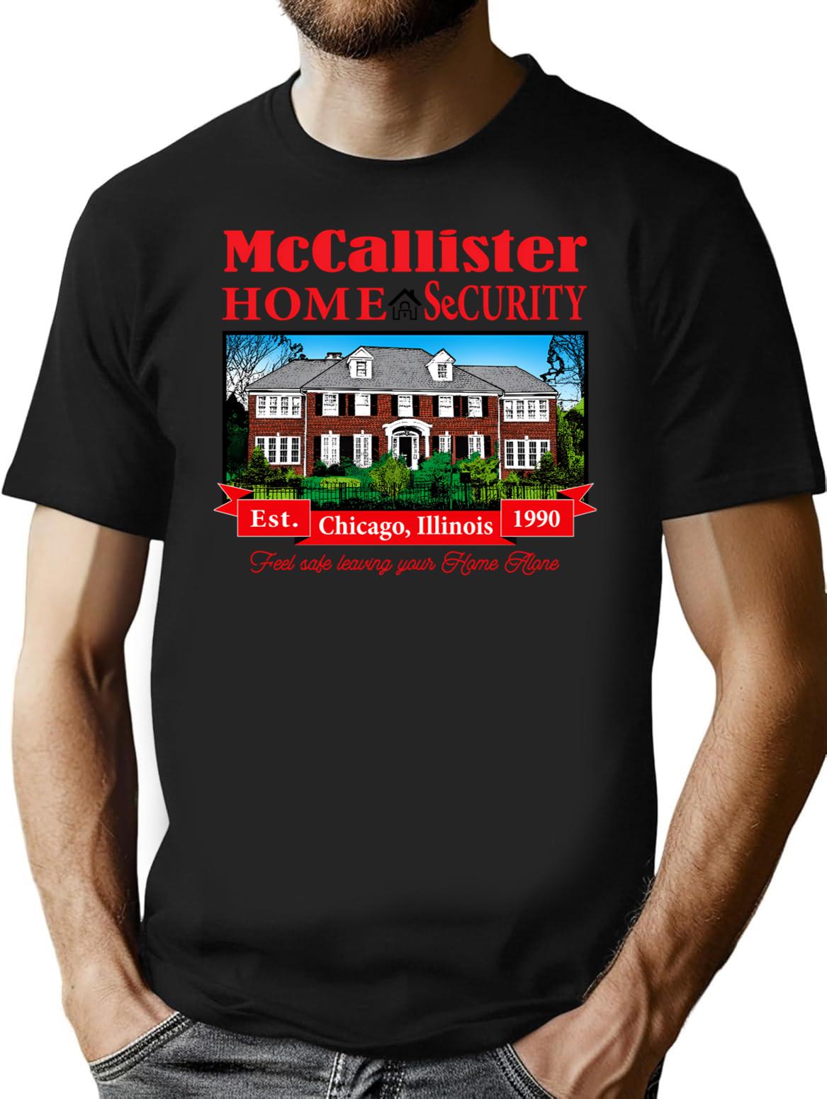 Kevin Home Security Est.1990 Lts T-Shirt for Men & Women, T-Shirts Graphic Tee - Black