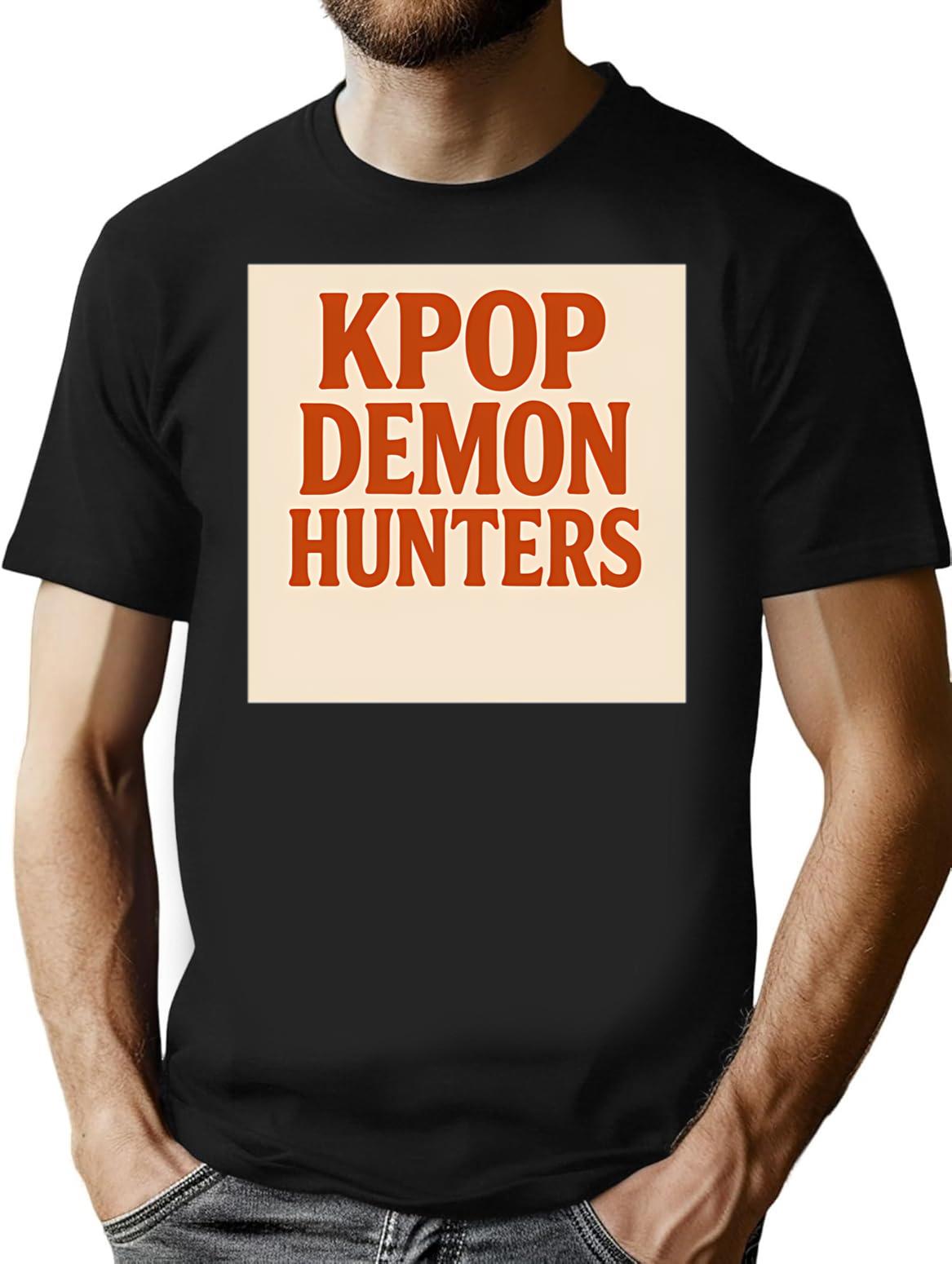 Kpop Demon Hunters (15) T-Shirt for Men & Women, T-Shirts Graphic Tee - Black