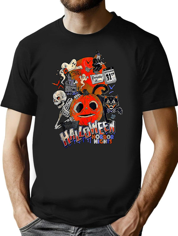Lil Boo Halloween Horror Nights Every Is October 31St T-Shirt for Men & Women, T-Shirts Graphic Tee - Black