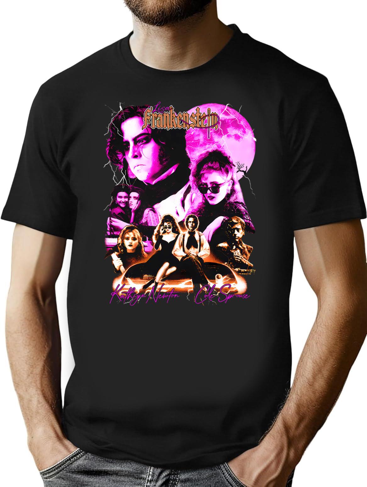 Lisa Frankenstein Retro 90S T-Shirt for Men & Women, T-Shirts Graphic Tee - Black