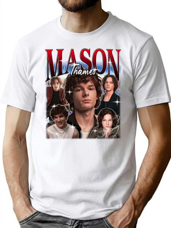 Mason Thames Vintage 90S T-Shirt for Men & Women, T-Shirts Graphic Tee - White