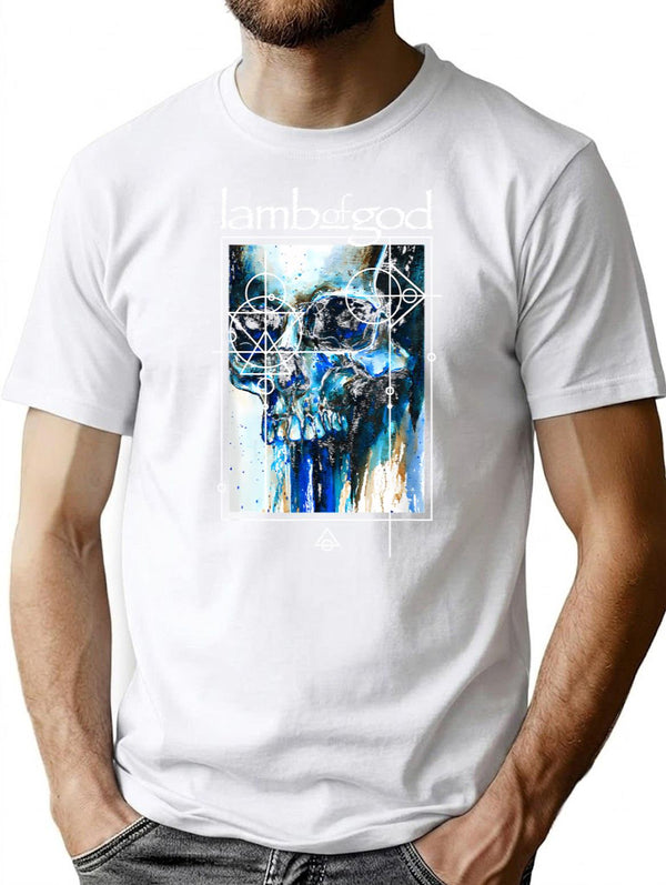 Memento Mori Skull T-Shirt for Men & Women, T-Shirts Graphic Tee - White