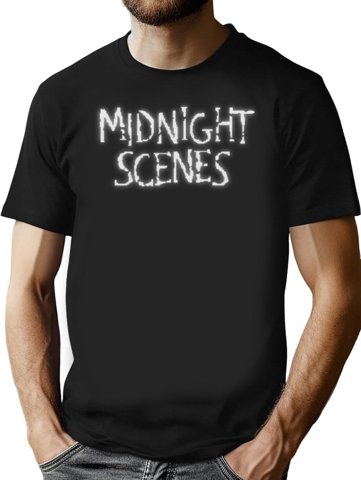 Midnight Scenes T-Shirt for Men & Women, T-Shirts Graphic Tee - Black