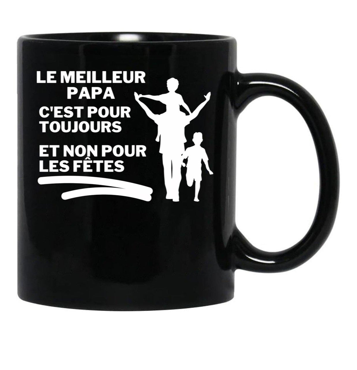 The Best Dad Black Gift Coffee Mug - Black