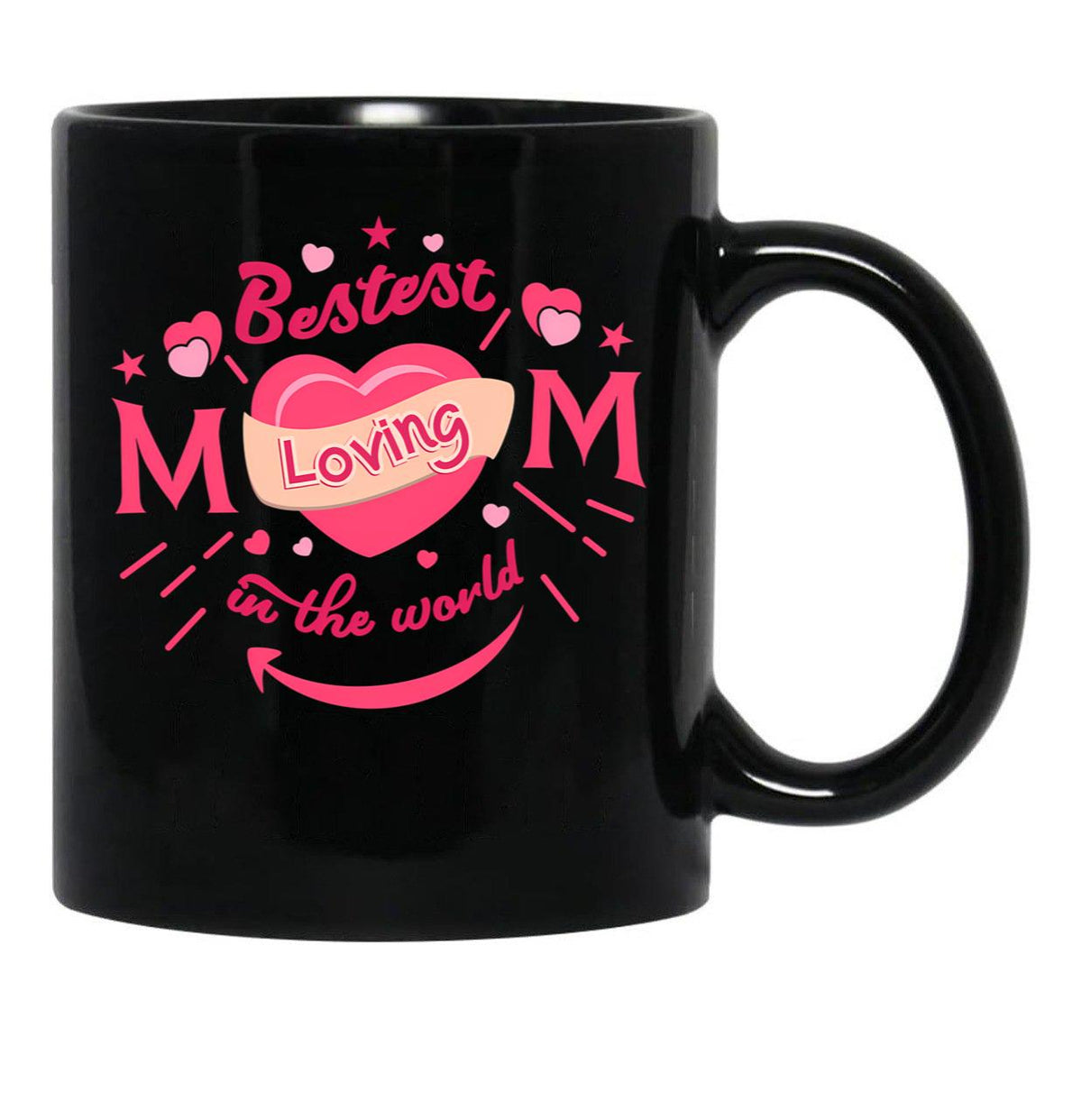 The Best Loving Mom In The World Black Gift Coffee Mug - Black