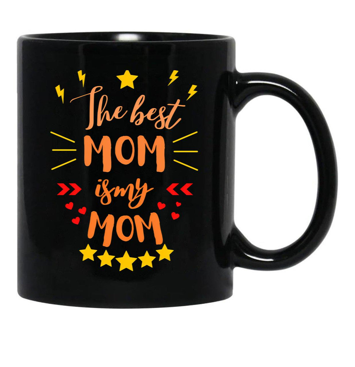 The Best Mom Is My Mom Black Gift Coffee Mug - Black