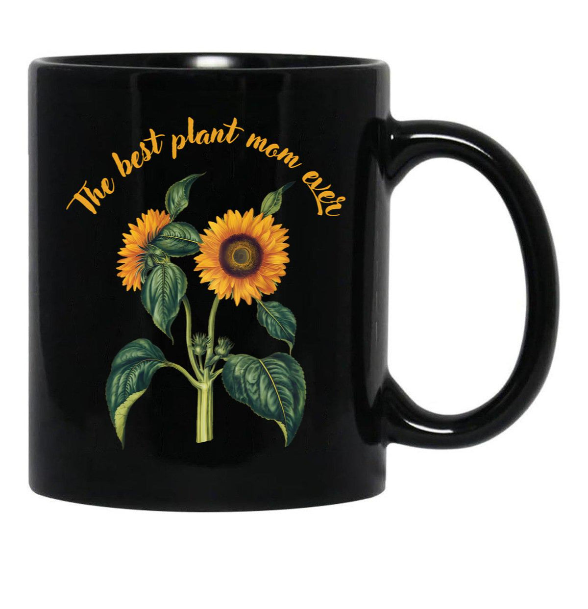 The Best Plant Mom Ever Black Gift Coffee Mug - Black