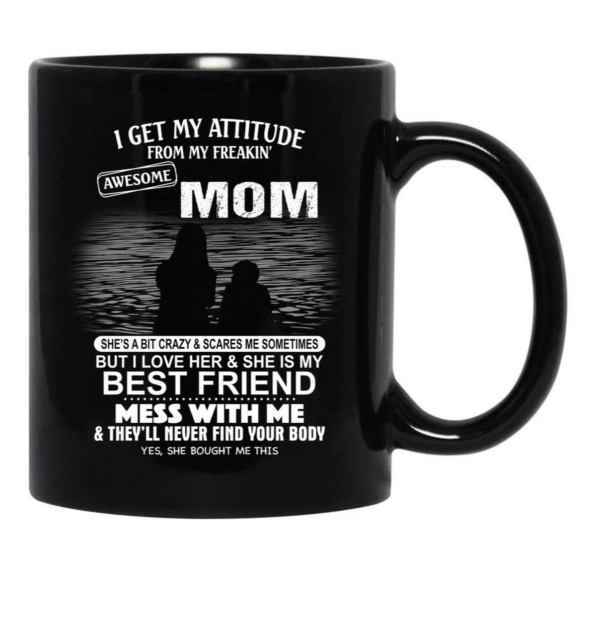 The Burden Of No One'S Life Is More Miserable Than That Of A Mother Black Gift Coffee Mug - Black