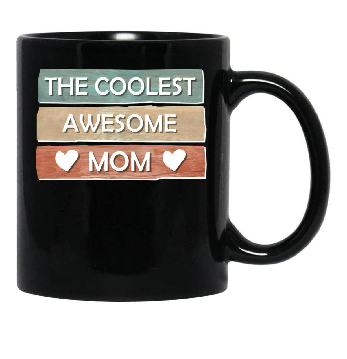 The Coolest Awesome Mom Black Gift Coffee Mug - Black