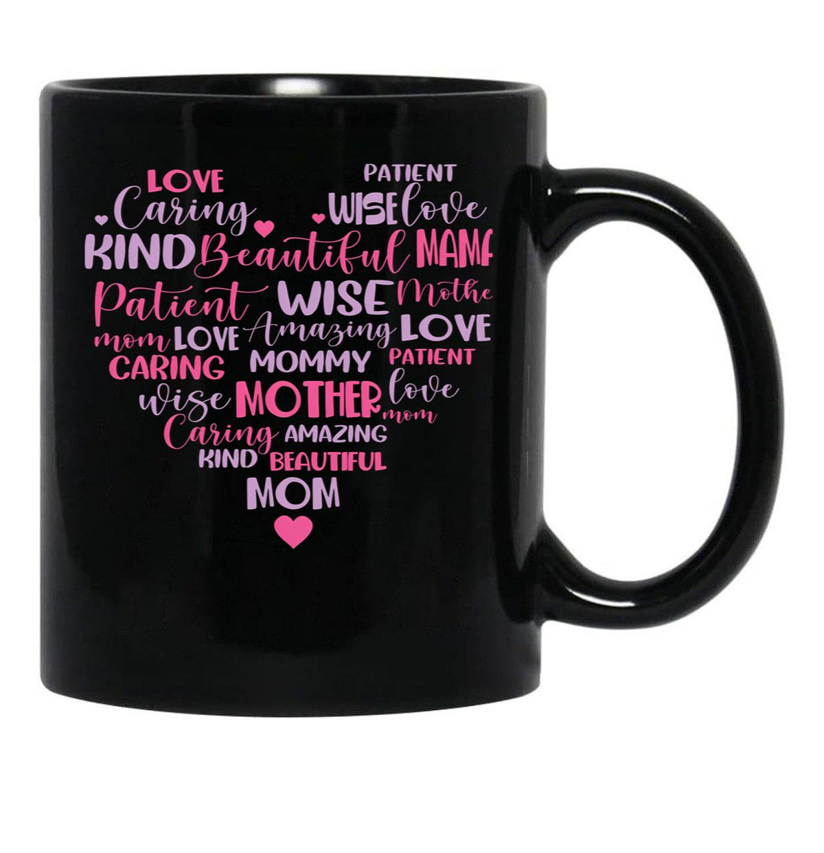 The Heart Of A Mother Black Gift Coffee Mug - Black