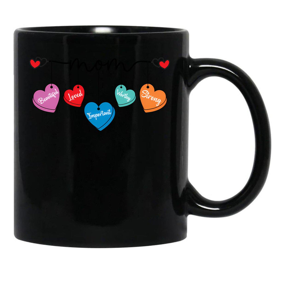 The Perfect Gift For Mom Words That Inspire Black Gift Coffee Mug - Black