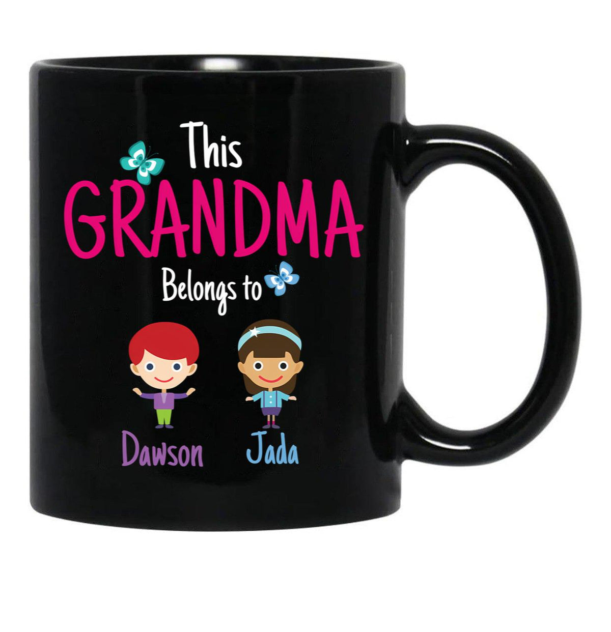 This Grandma Belongs To Dawson Jada Black Gift Coffee Mug - Black