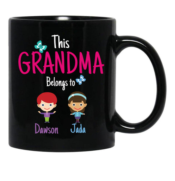 This Grandma Belongs To Dawson Jada Black Gift Coffee Mug - Black