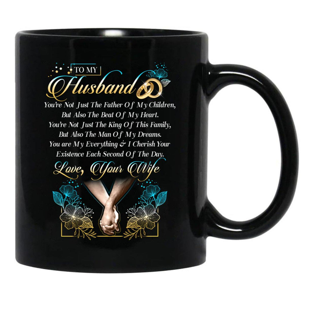 To My Husband (1) Black Gift Coffee Mug - Black
