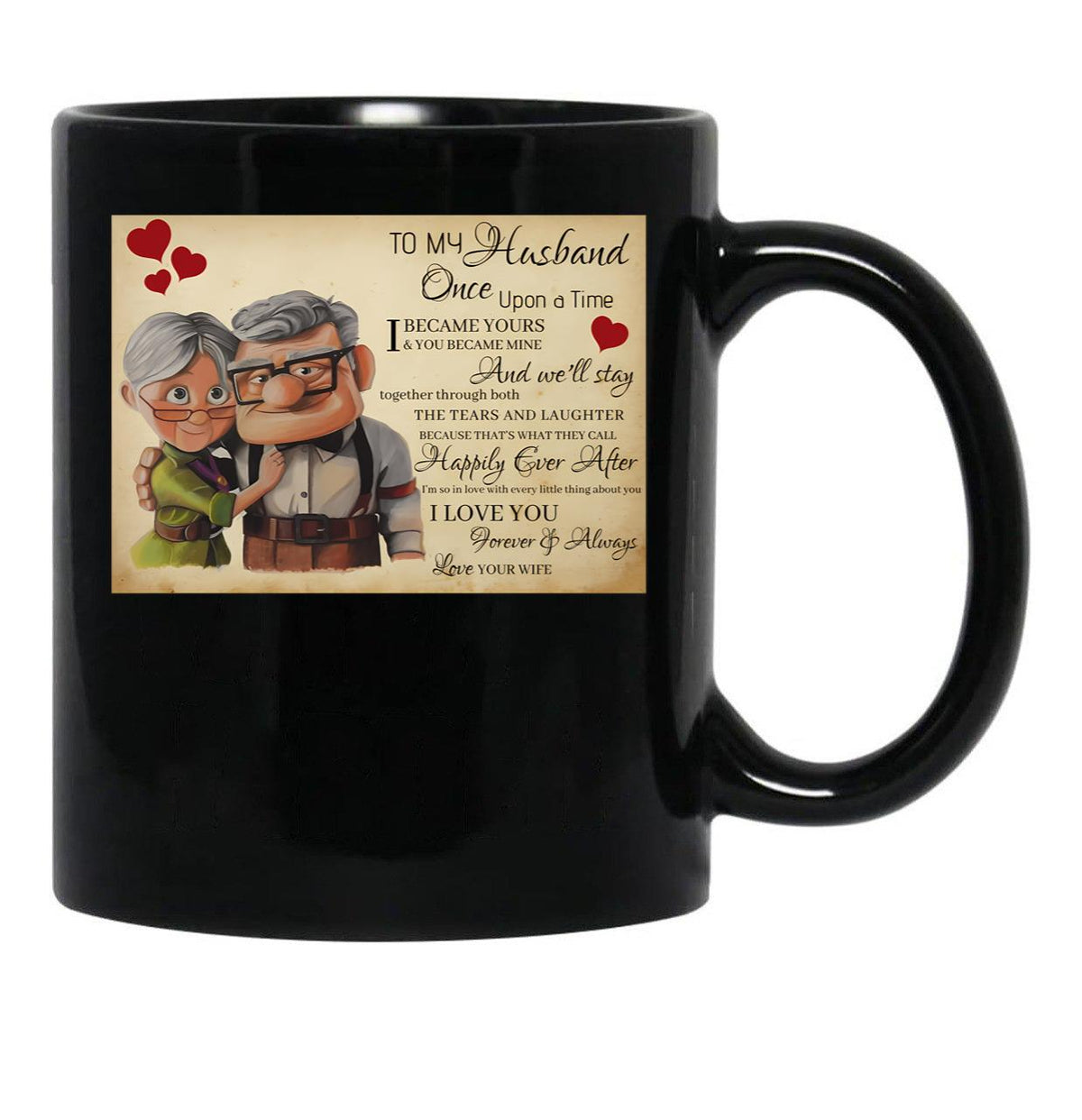 To My Husband (3) Black Gift Coffee Mug - Black