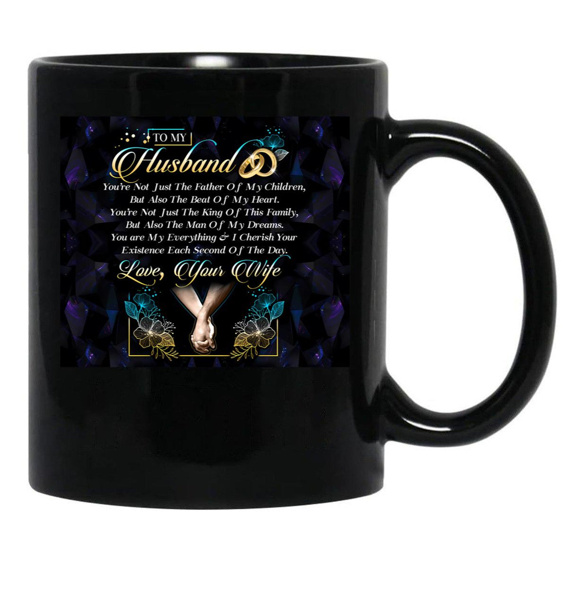 To My Husband Black Gift Coffee Mug - Black
