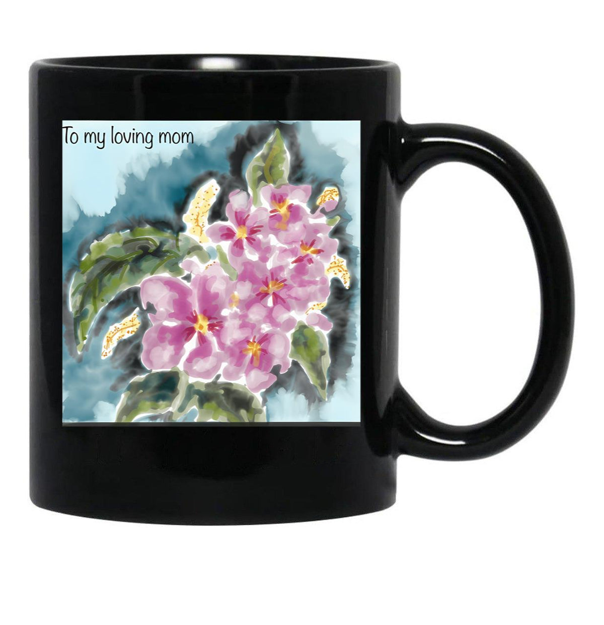 To My Loving Mom (1) Black Gift Coffee Mug - Black