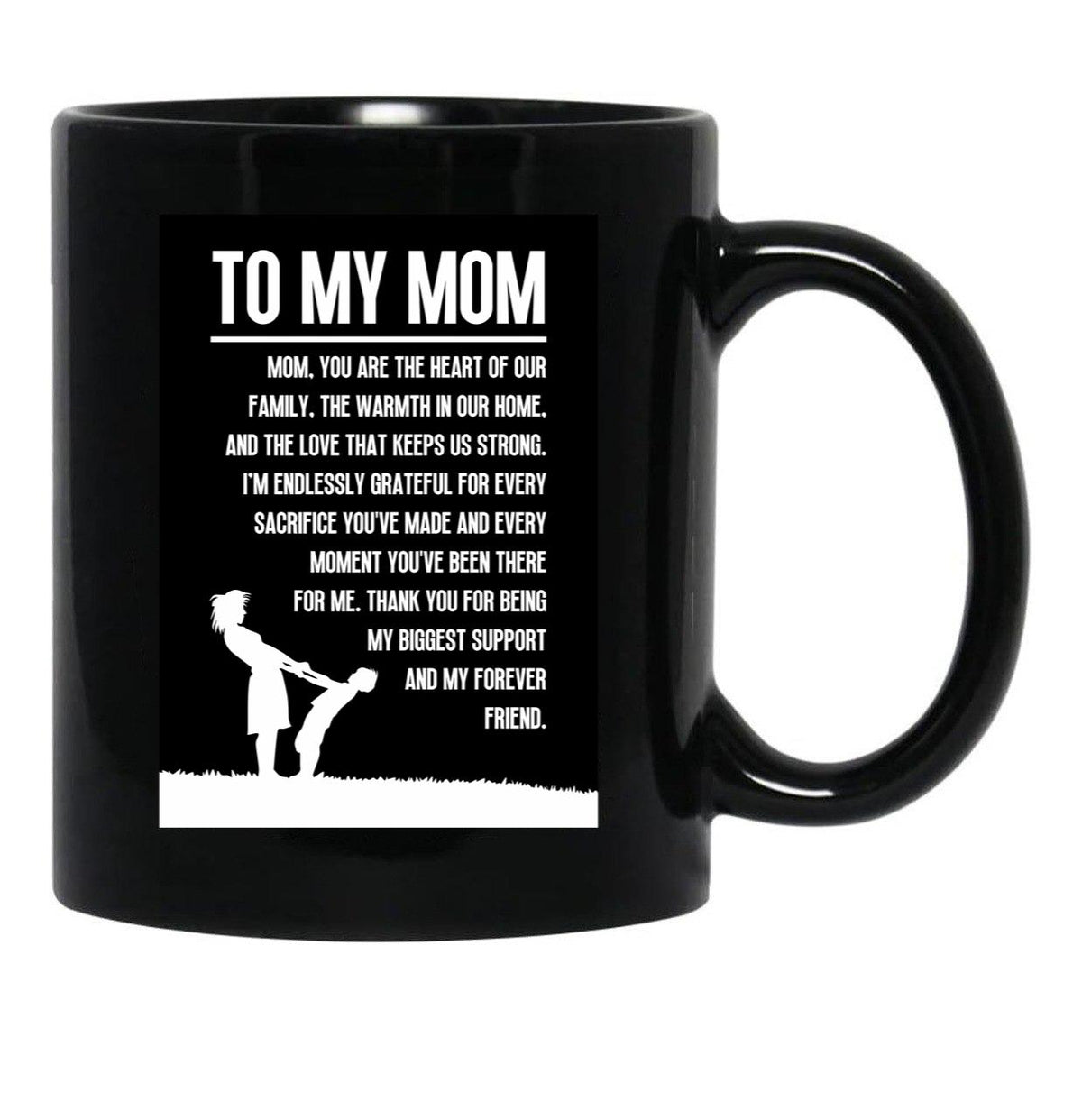 To My Mom Gift For Mom Black Gift Coffee Mug - Black