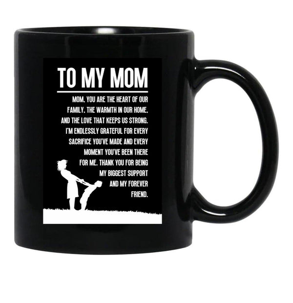To My Mom Gift For Mom Black Gift Coffee Mug - Black