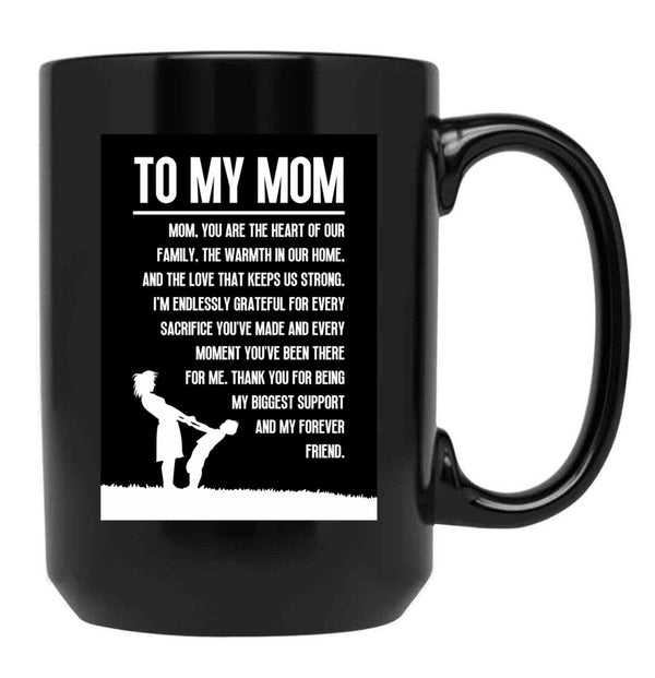 To My Mom Gift For Mom Black Gift Coffee Mug - Black