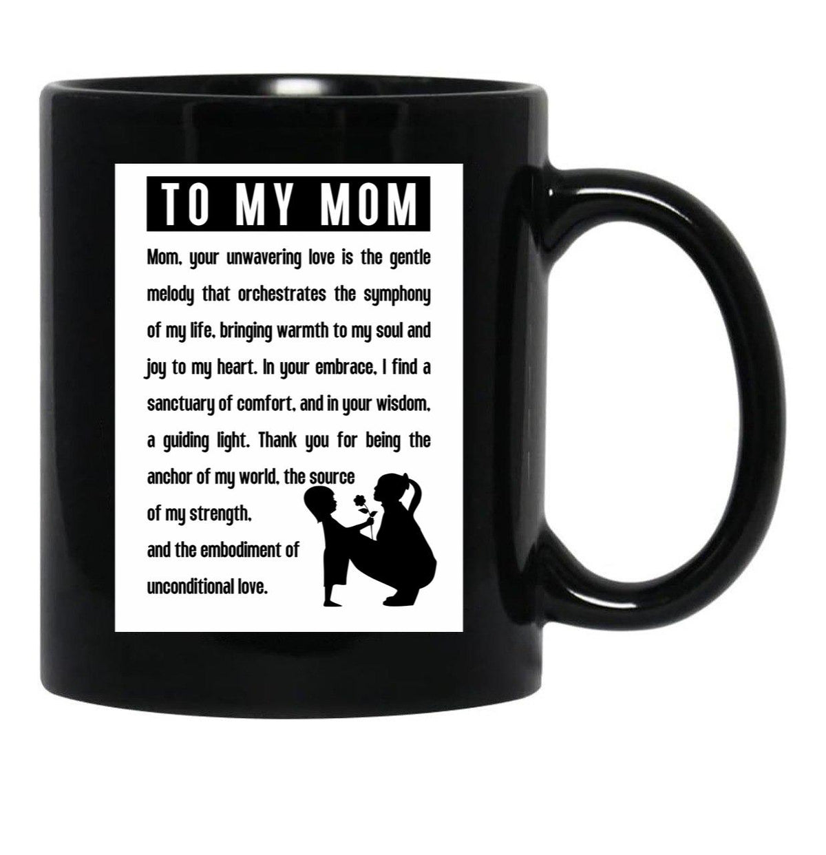 To My Mom Black Gift Coffee Mug - Black
